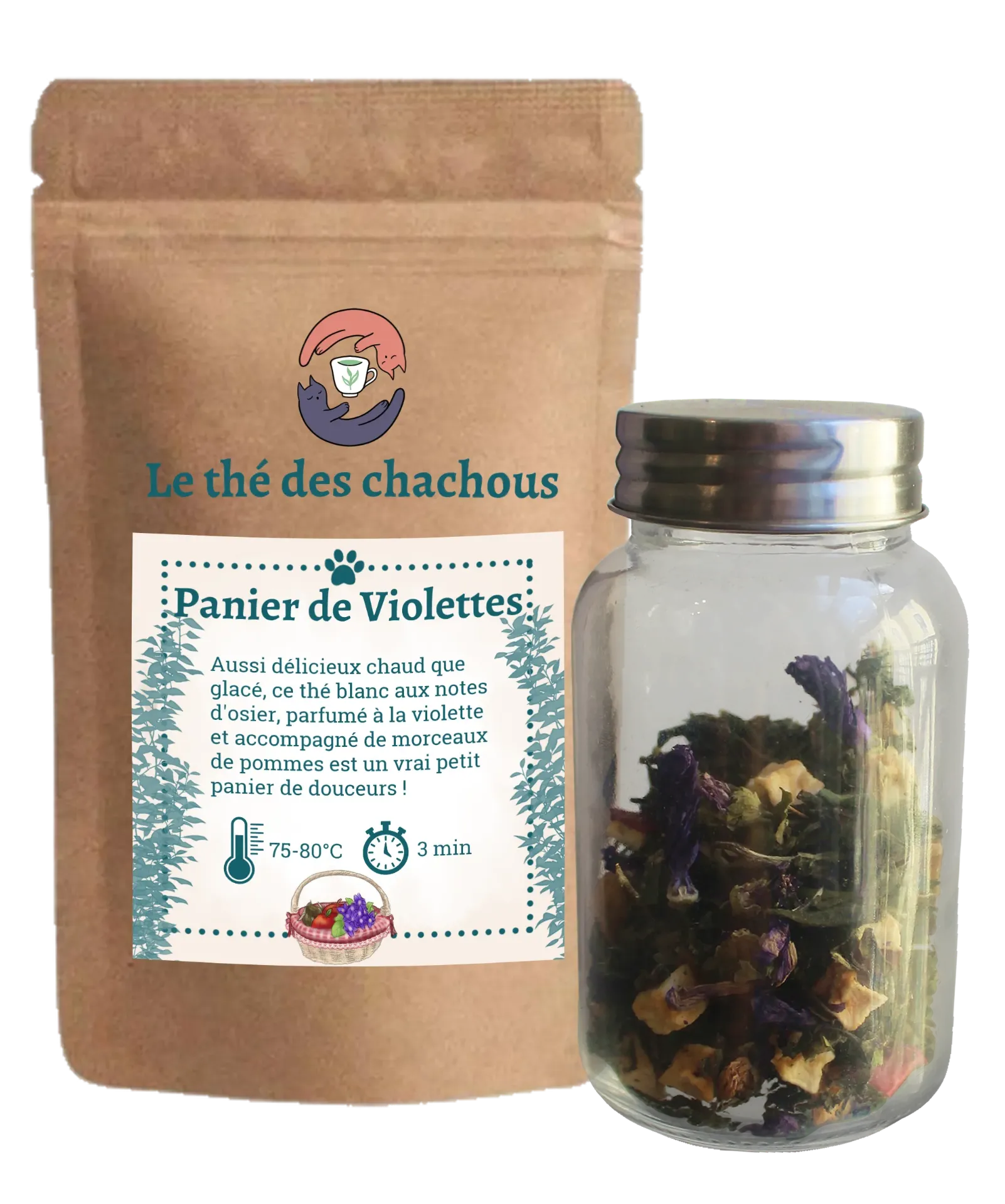 Thé "Panier de Violettes" (50g, Pochette)