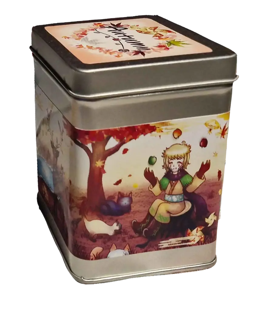 Boite à thé, illustration "Automne"